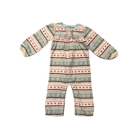 Girl's 24 Month Romper One Piece Fleece Carters Long Sleeve - Picture 1 of 2